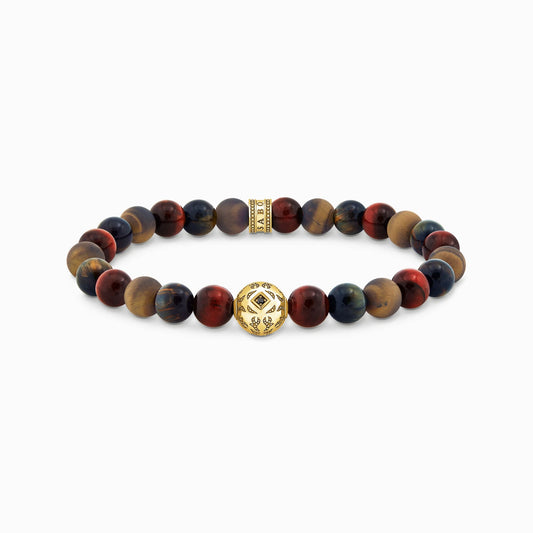 Gullbelagte perlerarmbånd med blått gull og rødt tigerøye A2145 - 324 - 2 - Bjerveur.noGullbelagte perlerarmbånd med blått gull og rødt tigerøye A2145 - 324 - 2