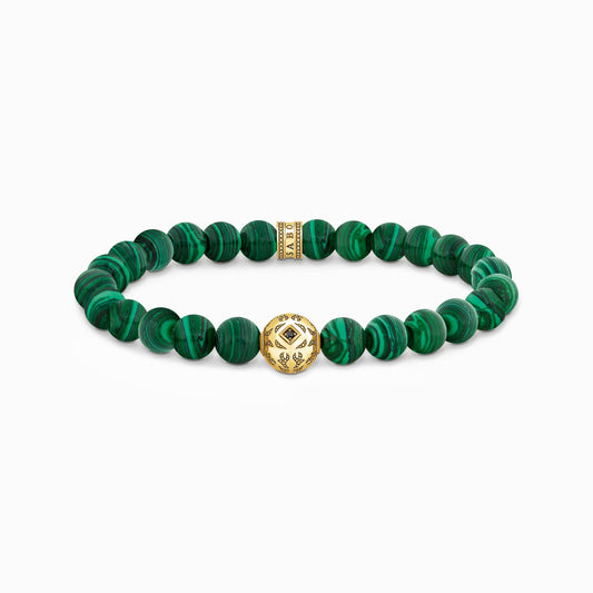 Gullbelagte perlerarmbånd med grønn malakitt A2145 - 140 - 6 - Bjerveur.noGullbelagte perlerarmbånd med grønn malakitt A2145 - 140 - 6