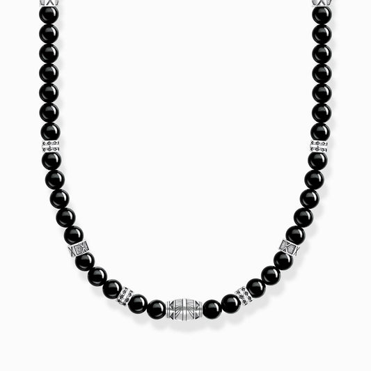 Halskjede med sorte onyx perler sølv KE2180 - 507 - 11 - Bjerveur.noHalskjede med sorte onyx perler sølv KE2180 - 507 - 11