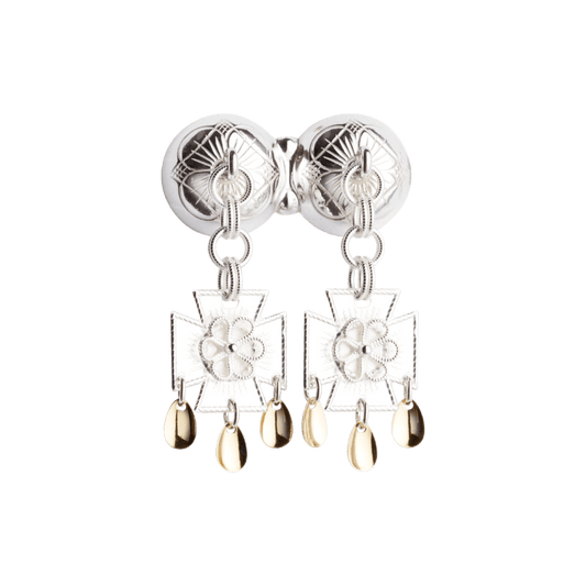 Halssølje med rosett, kvit/forgylt 125500 - Bjerveur.noHalssølje med rosett, kvit/forgylt 125500