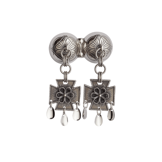 Halssølje med rosett, oksidert 125100 - Bjerveur.noHalssølje med rosett, oksidert 125100