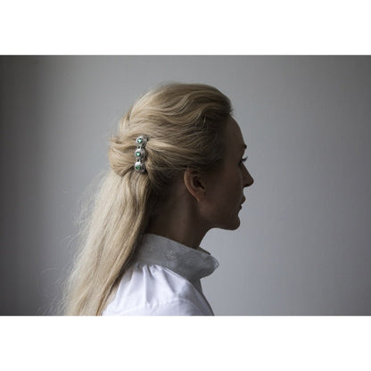 Hårspenne oline med grønn stein, oksidert 800810 - Bjerveur.noHårspenne oline med grønn stein, oksidert 800810