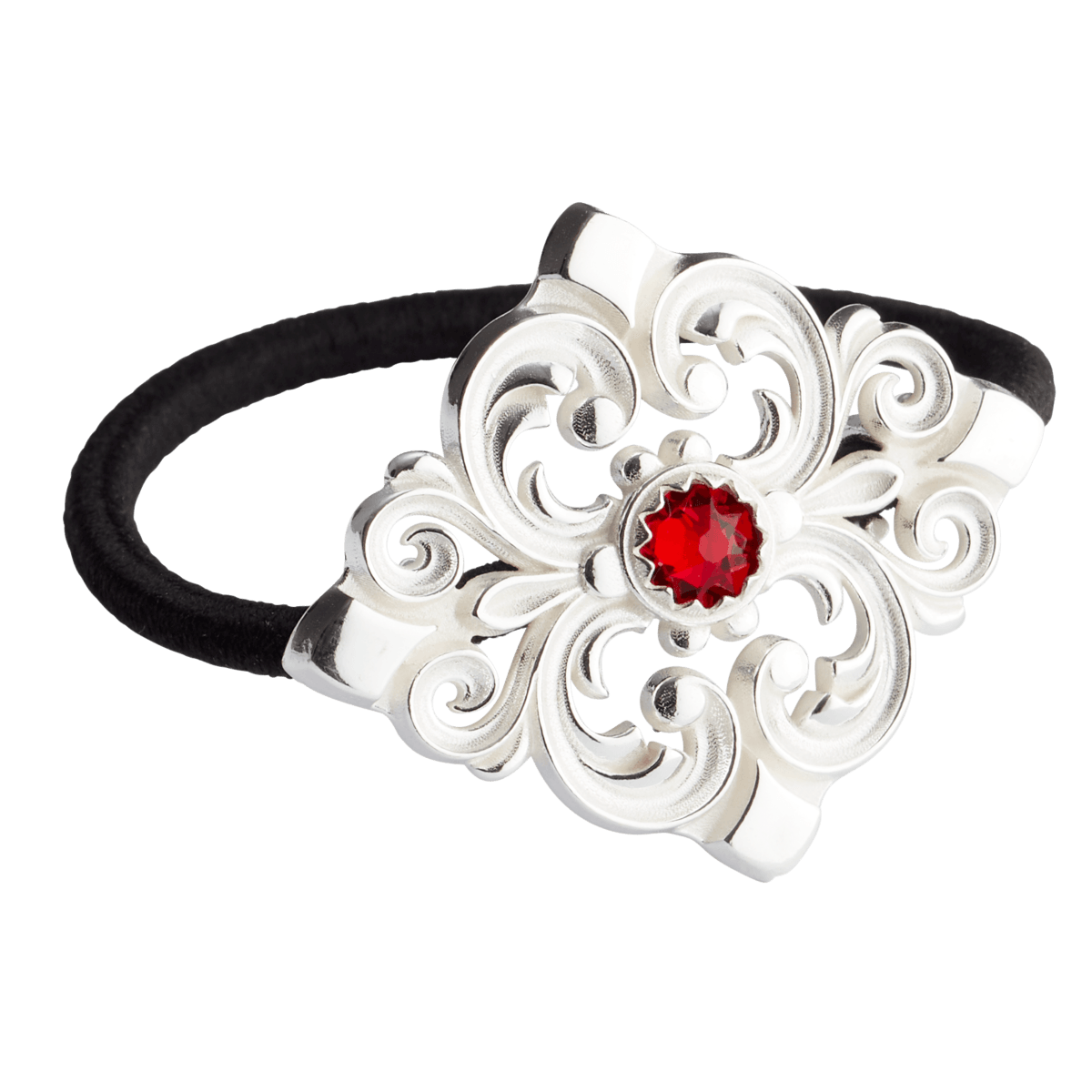 Hårstrikk - Akantus med stein, kvit 922400 - Bjerveur.noHårstrikk - Akantus med stein, kvit 922400