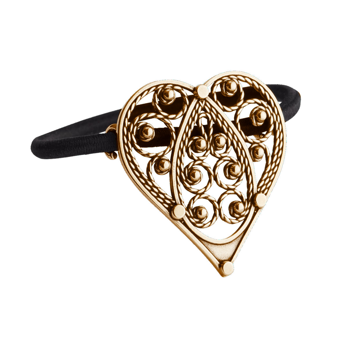 Hårstrikk - Hjartefiligran, gamalforgylt 925700 - Bjerveur.noHårstrikk - Hjartefiligran, gamalforgylt 925700