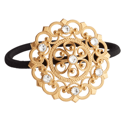 Hårstrikk - Rose med stein, forgylt 921600 - Bjerveur.noHårstrikk - Rose med stein, forgylt 921600