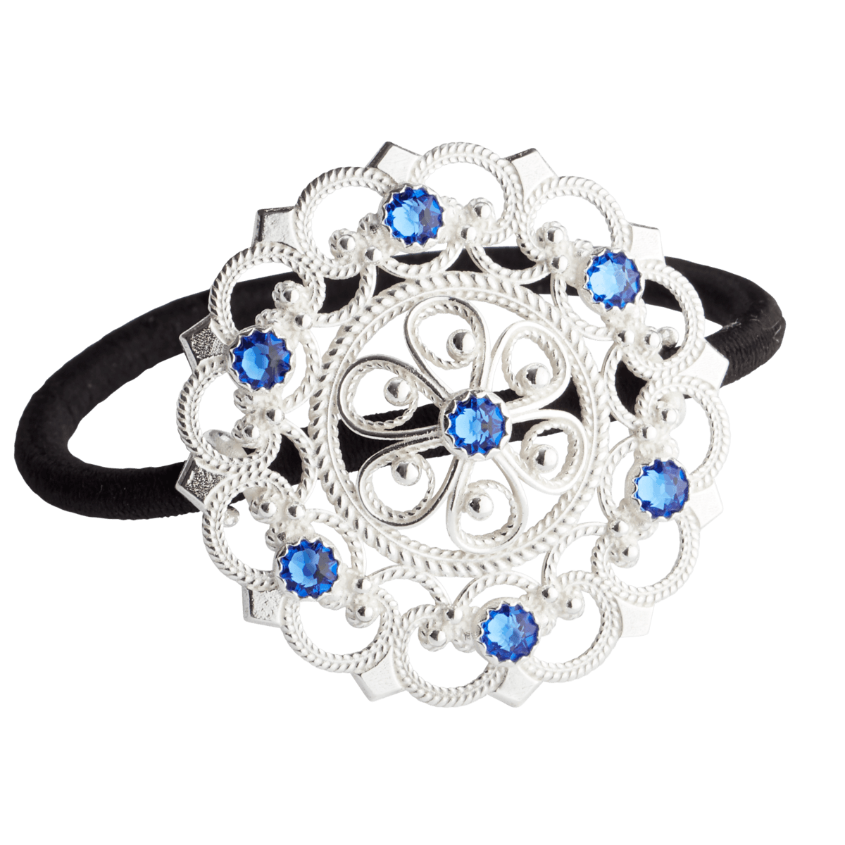 Hårstrikk - Rose med stein, kvit 921400 - Bjerveur.noHårstrikk - Rose med stein, kvit 921400