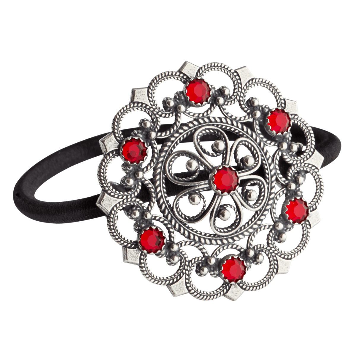 Hårstrikk - Rose med stein, oksidert 921100 - Bjerveur.noHårstrikk - Rose med stein, oksidert 921100