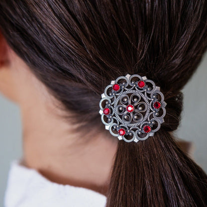 Hårstrikk - Rose med stein, oksidert 921100 - Bjerveur.noHårstrikk - Rose med stein, oksidert 921100