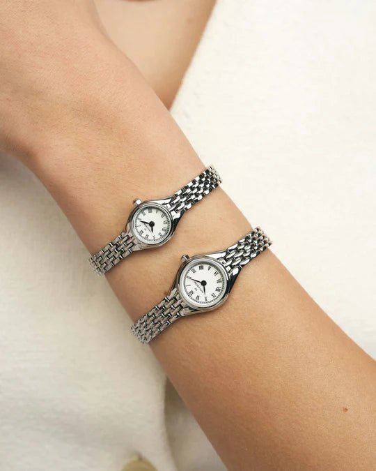 Heritage Petite Sølvfarget / Hvit 16mm SKU | MB1614 - Bjerveur.noHeritage Petite Sølvfarget / Hvit 16mm SKU | MB1614