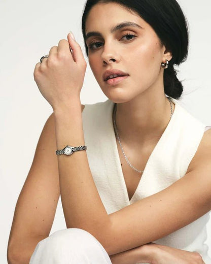 Heritage Petite Sølvfarget / Hvit 16mm SKU | MB1614 - Bjerveur.noHeritage Petite Sølvfarget / Hvit 16mm SKU | MB1614