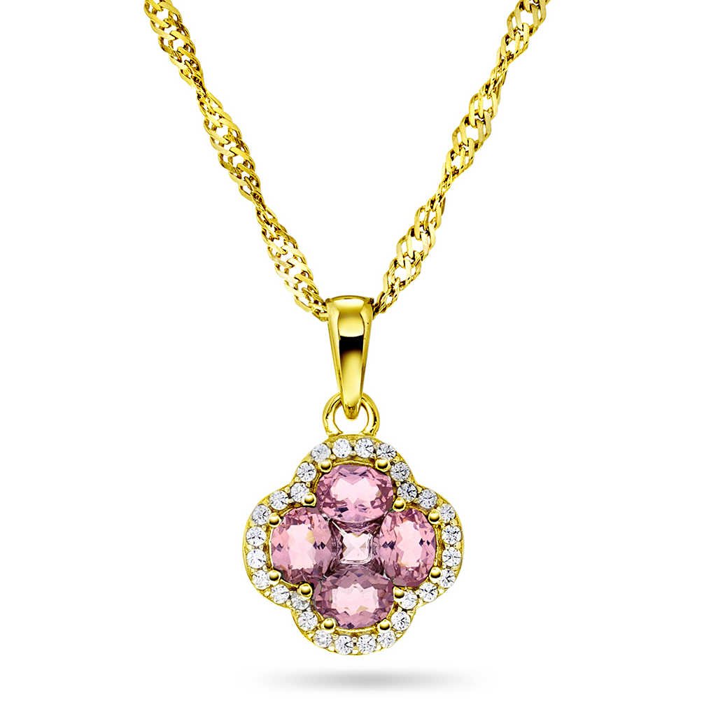 Ivy smykke i 925 forgylt sølv med rosa z 991977 - Bjerveur.noIvy smykke i 925 forgylt sølv med rosa z 991977
