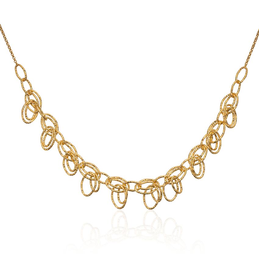 Kjede Drop sølv forgylt - Bjerveur.no