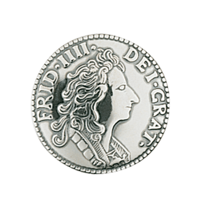 Knapp 19 mm mynt med lang hempe, oksidert 641113 - Bjerveur.noKnapp 19 mm mynt med lang hempe, oksidert 641113