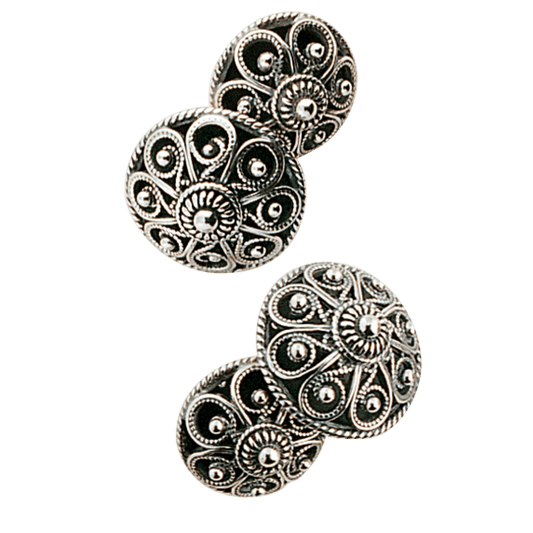 Mansjettknappar Telemark dobbel filigran, oksidert 756100 - Bjerveur.noMansjettknappar Telemark dobbel filigran, oksidert 756100