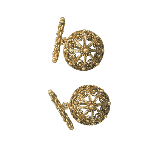 Mansjettknappar Telemark, gamalforgylt 077700 - Bjerveur.noMansjettknappar Telemark, gamalforgylt 077700