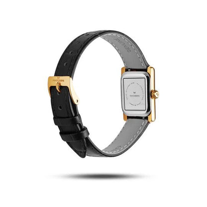 MOCKBERG Timeless Black Leather Gold Watch SKU | MB0245 - Bjerveur.noMOCKBERG Timeless Black Leather Gold Watch SKU | MB0245