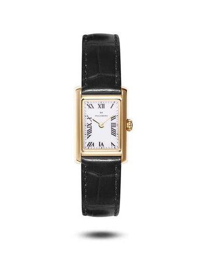 MOCKBERG Timeless Black Leather Gold Watch SKU | MB0245 - Bjerveur.noMOCKBERG Timeless Black Leather Gold Watch SKU | MB0245
