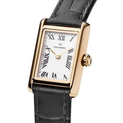 MOCKBERG Timeless Black Leather Gold Watch SKU | MB0245 - Bjerveur.noMOCKBERG Timeless Black Leather Gold Watch SKU | MB0245