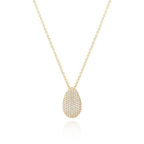 Necklace Goccia Altro SKU: SJ - N2480 - CZ - YG - Bjerveur.noNecklace Goccia Altro SKU: SJ - N2480 - CZ - YG