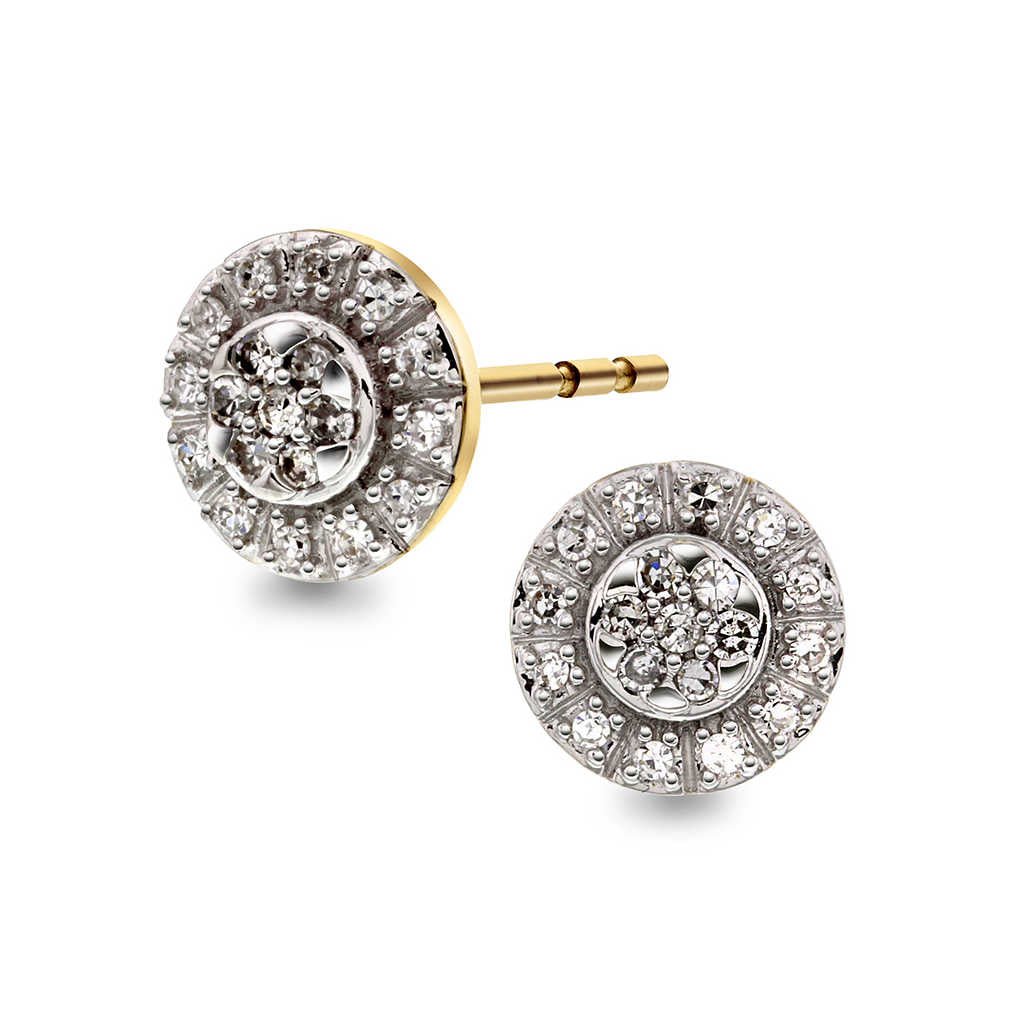 Øredobber i gull med diamant 0.12 ct WSI 24150009 - Bjerveur.noØredobber i gull med diamant 0.12 ct WSI 24150009