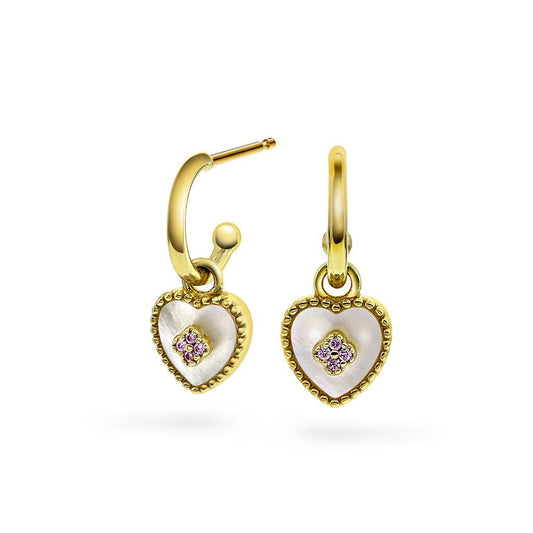 Øredobber i sølv med perlemor og zirkoni - Bjerveur.noØredobber i sølv med perlemor og zirkoni