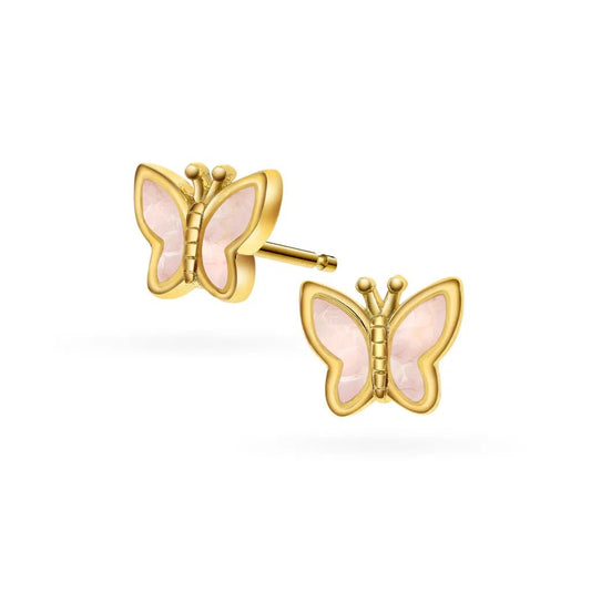 Øredobber i sølv med rosa perlemor somme - Bjerveur.noØredobber i sølv med rosa perlemor somme