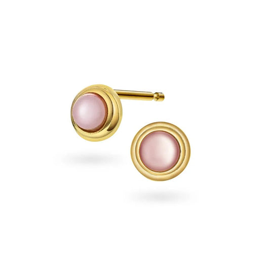 Øredobber i sølv med rosa perlemor - Bjerveur.noØredobber i sølv med rosa perlemor