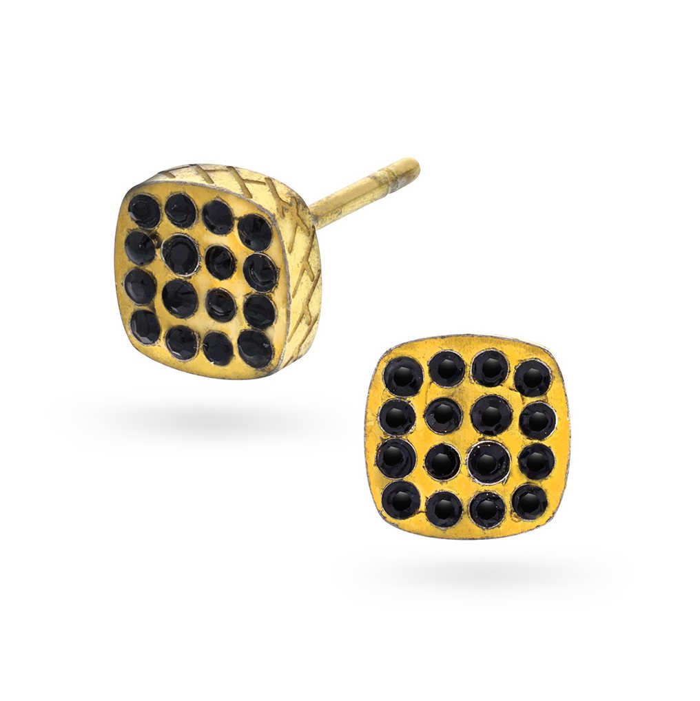 ØREDOBBER I STÅL MED SORT ZIRKONIA 972558 - Bjerveur.noØREDOBBER I STÅL MED SORT ZIRKONIA 972558