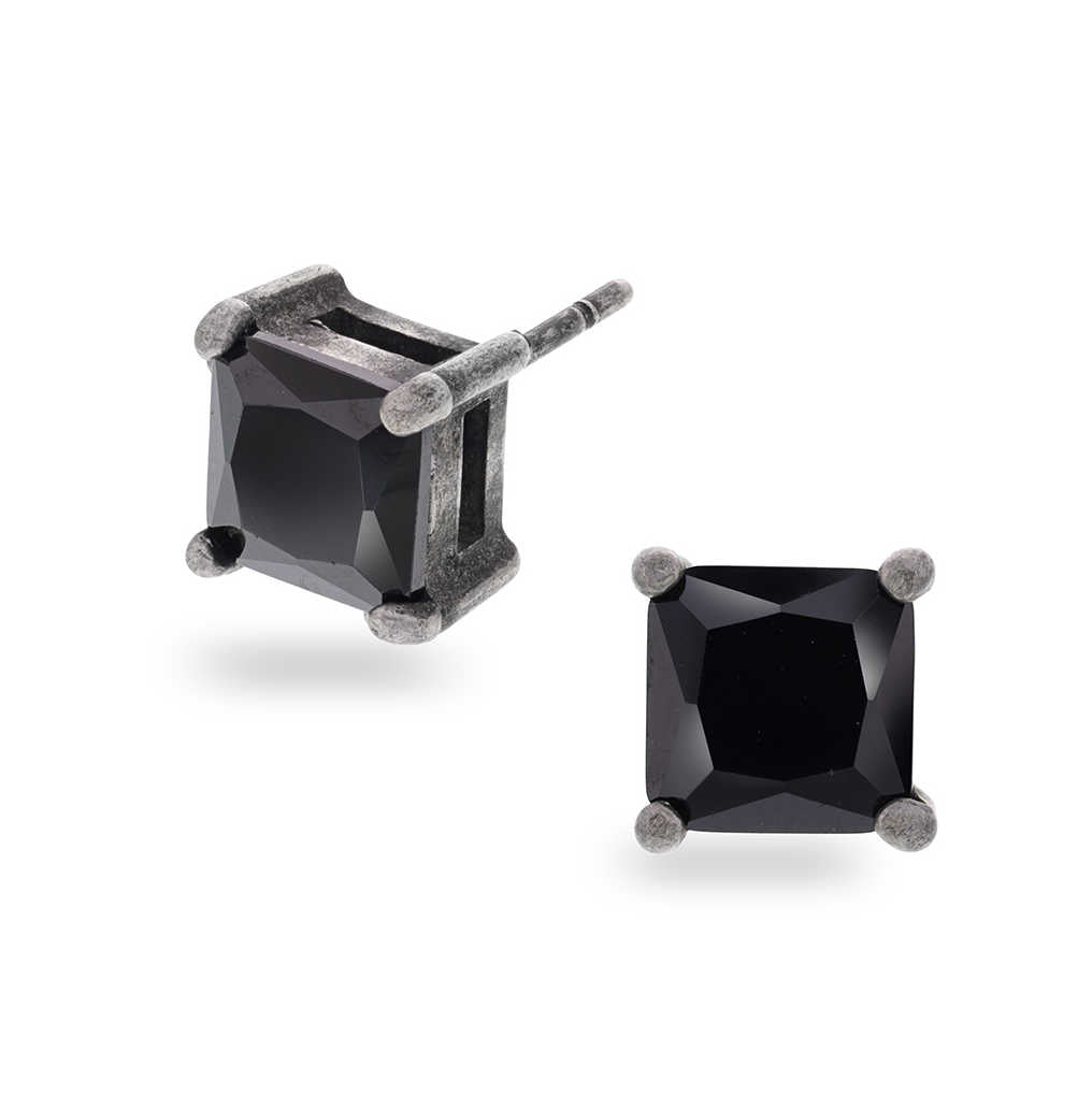 ØREDOBBER I STÅL MED SORT ZIRKONIA L 972546 - Bjerveur.noØREDOBBER I STÅL MED SORT ZIRKONIA L 972546