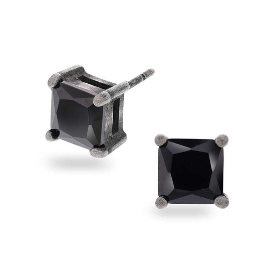 ØREDOBBER I STÅL MED SORT ZIRKONIA L 972546 - Bjerveur.noØREDOBBER I STÅL MED SORT ZIRKONIA L 972546