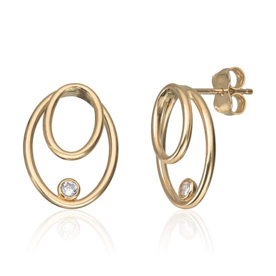 Ørepynt i 14K gult gull med zirkonia Artikkelnr: 47635 - Bjerveur.noØrepynt i 14K gult gull med zirkonia Artikkelnr: 47635