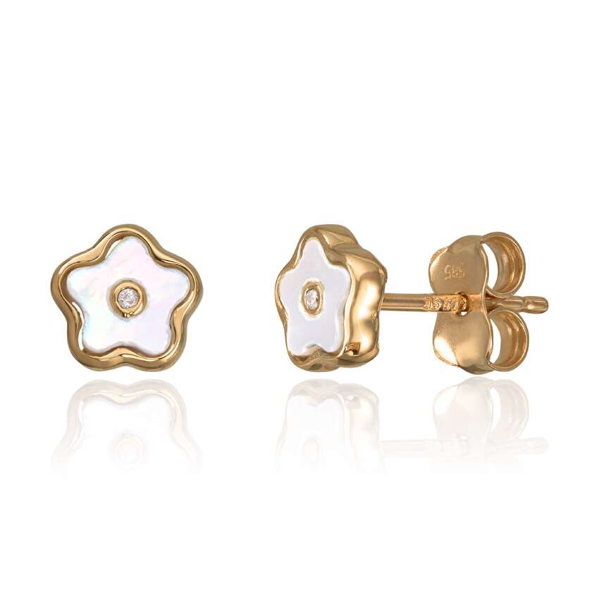 Ørepynt med syntetiskk kubic zirkonia i 14K gult gull Artikkelnr: 47650 - Bjerveur.noØrepynt med syntetiskk kubic zirkonia i 14K gult gull Artikkelnr: 47650