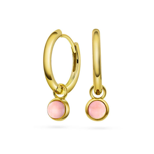 Ørering i sølv med rosa opal KJÆRLIGHET 48104 - Bjerveur.noØrering i sølv med rosa opal KJÆRLIGHET 48104