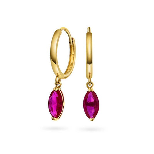 Øreringer i gull med rød zirkonia 59752 - Bjerveur.noØreringer i gull med rød zirkonia 59752