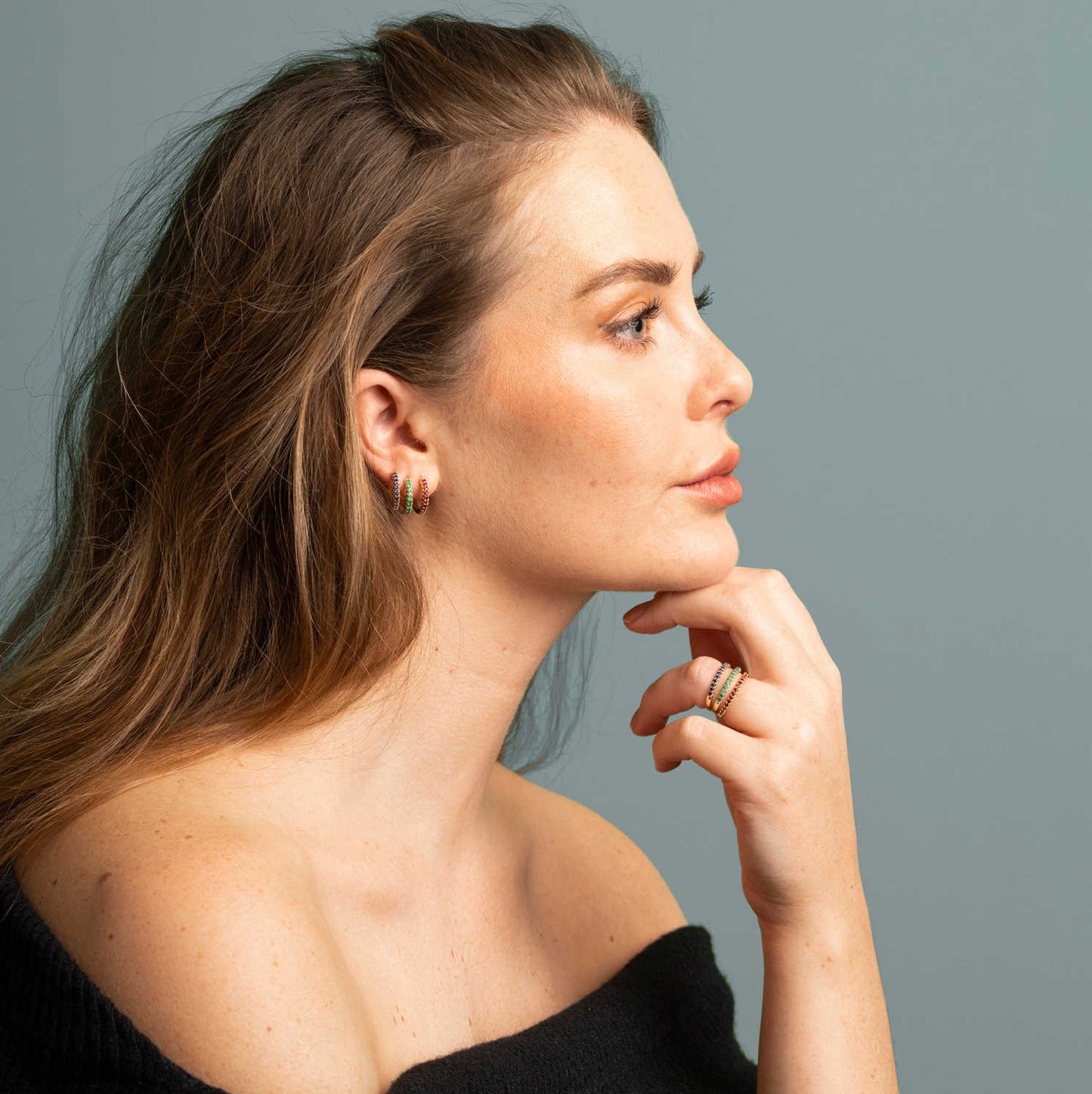 Øreringer i gull med rubin 24250032 - 25 - Bjerveur.noØreringer i gull med rubin 24250032 - 25