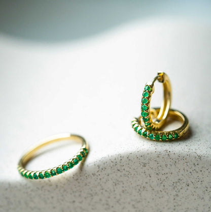 Øreringer i gull med smaragd 24250032 - 34 - Bjerveur.noØreringer i gull med smaragd 24250032 - 34