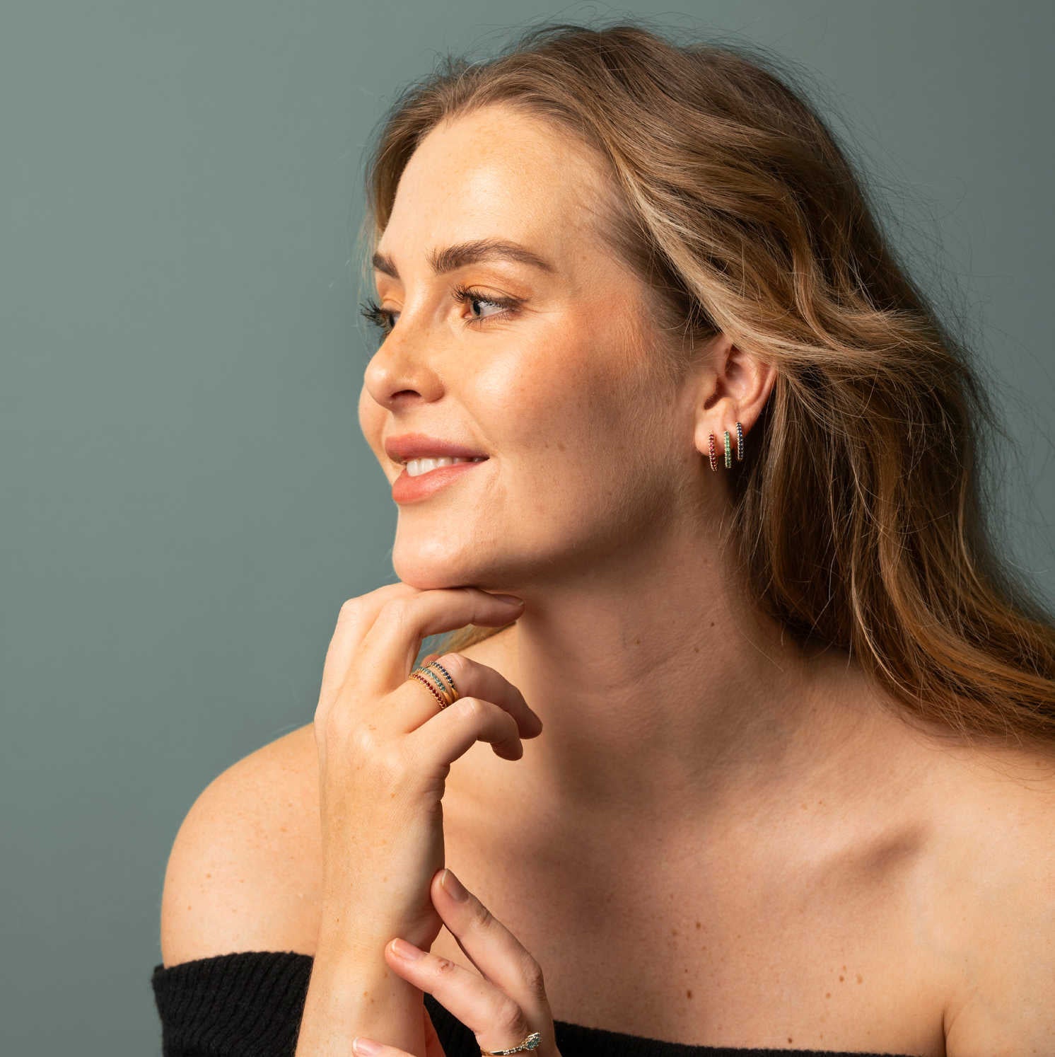 Øreringer i gull med smaragd 24250032 - 34 - Bjerveur.noØreringer i gull med smaragd 24250032 - 34