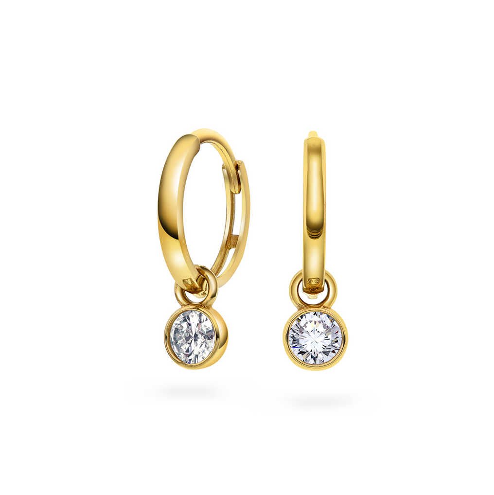 Øreringer i gull med zirkonia 59723 - Bjerveur.noØreringer i gull med zirkonia 59723