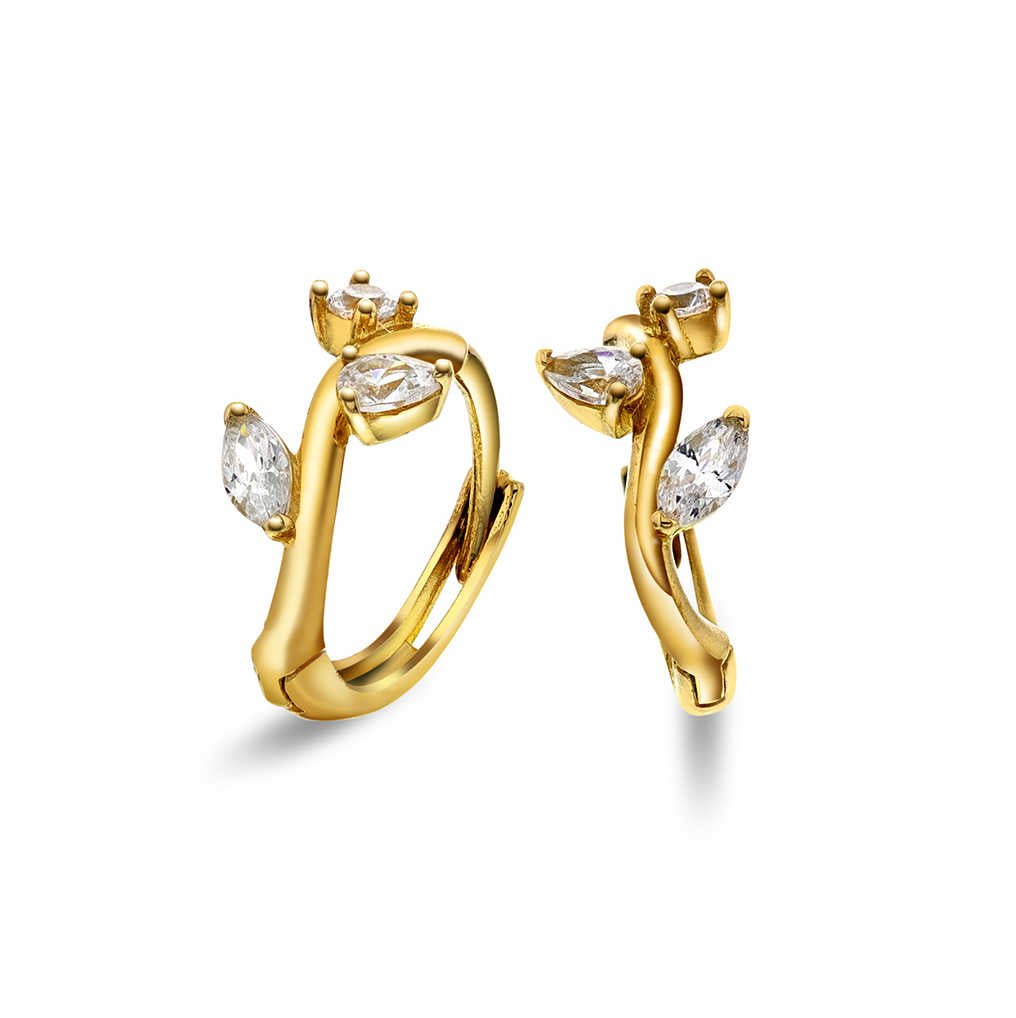 Øreringer i gull med zirkonia 59774 - Bjerveur.noØreringer i gull med zirkonia 59774