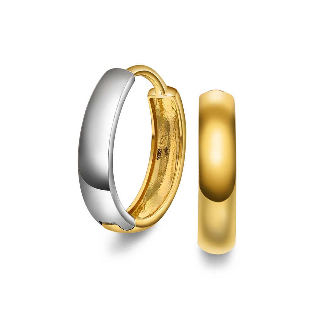 Øreringer i gull to farget 59963 - Bjerveur.noØreringer i gull to farget 59963