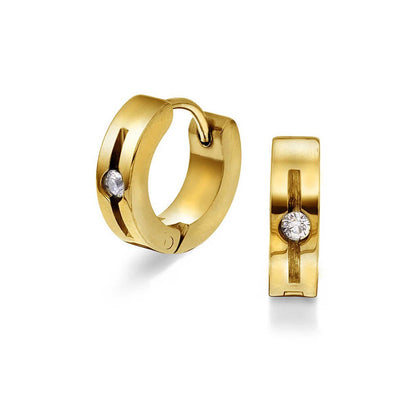 ØRERINGER I STÅL MED ZIRKONIA, FORGYLT 972532 - Bjerveur.noØRERINGER I STÅL MED ZIRKONIA, FORGYLT 972532