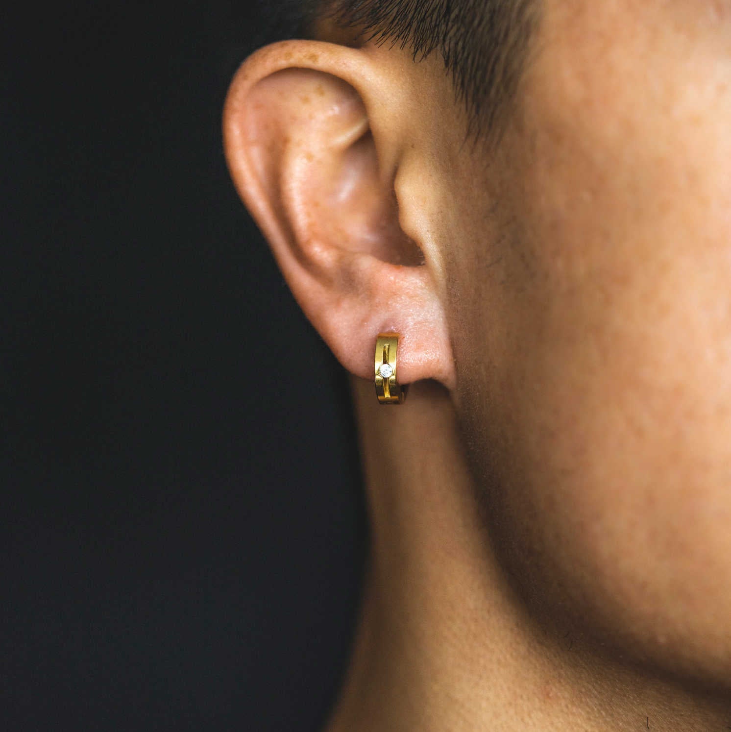 ØRERINGER I STÅL MED ZIRKONIA, FORGYLT 972532 - Bjerveur.noØRERINGER I STÅL MED ZIRKONIA, FORGYLT 972532