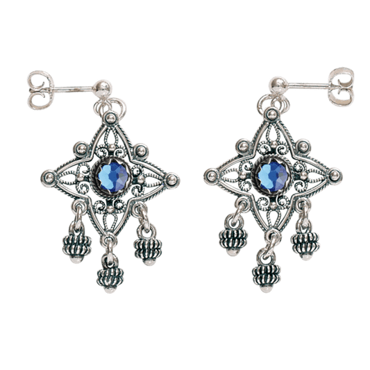 Øyrepynt Telemark med blå stein, oksidert 730129 - Bjerveur.noØyrepynt Telemark med blå stein, oksidert 730129