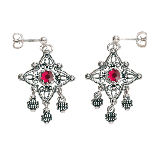 Øyrepynt Telemark med rosa stein, oksidert 730110 - Bjerveur.noØyrepynt Telemark med rosa stein, oksidert 730110