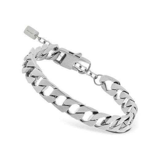 RB Bracelet Satined FORGE 9mm SS squared links 22cm - Bjerveur.noRB Bracelet Satined FORGE 9mm SS squared links 22cm