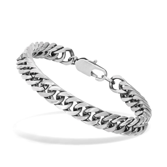 RB Bracelet Satined steel CROONER 8mm Steel 21cm - Bjerveur.noRB Bracelet Satined steel CROONER 8mm Steel 21cm