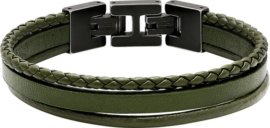 RB Bracelet STANFORD vintage steel 3 Khali flat, braided - Bjerveur.noRB Bracelet STANFORD vintage steel 3 Khali flat, braided