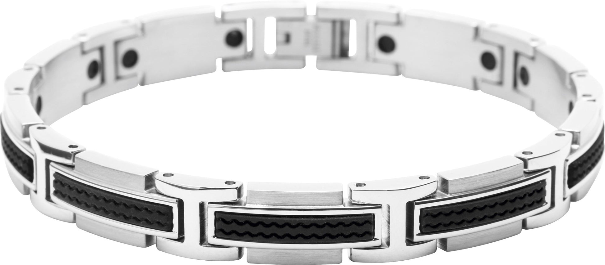 RB *Bracelet Steel/Silicon VERSUS 9mm Steel 21cm - Bjerveur.noRB *Bracelet Steel/Silicon VERSUS 9mm Steel 21cm