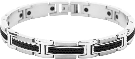 RB *Bracelet Steel/Silicon VERSUS 9mm Steel 21cm - Bjerveur.noRB *Bracelet Steel/Silicon VERSUS 9mm Steel 21cm