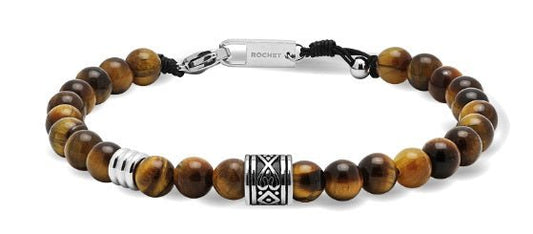 RB Bracelet TALISMAN 6mm Polished steel Arabesque and Tiger - Bjerveur.noRB Bracelet TALISMAN 6mm Polished steel Arabesque and Tiger